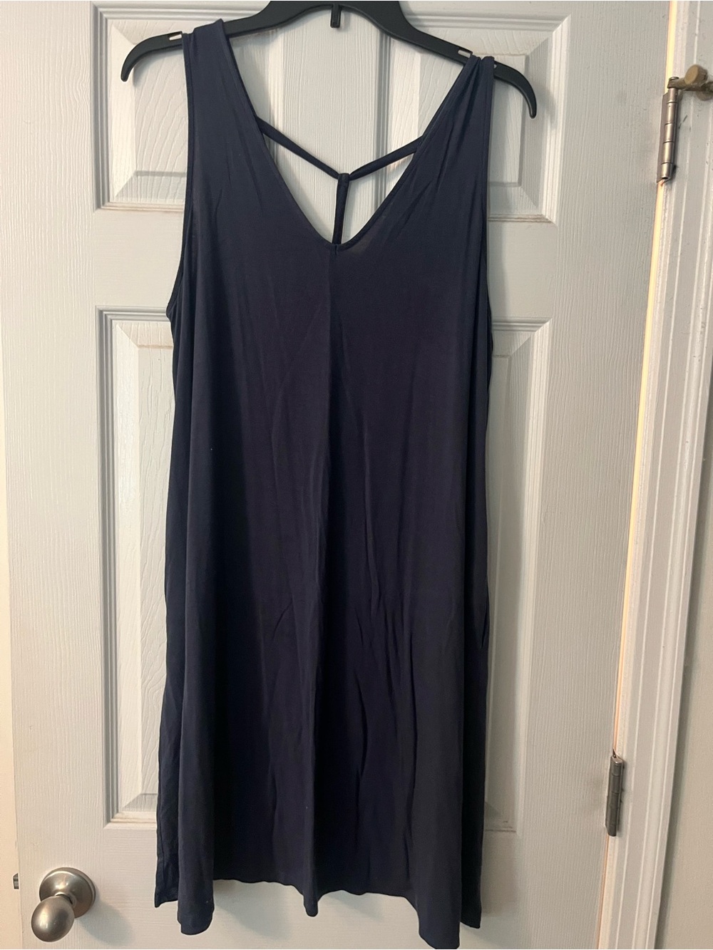 Maurices Navy V-Neck Tank Dress with Strap Detail